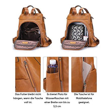 Laden Sie das Bild in den Galerie-Viewer, Diebstahlsicherer Lederrucksack für Damen