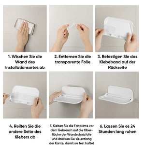 Zusammenklappbares Wandregal