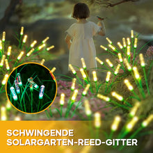 Laden Sie das Bild in den Galerie-Viewer, 2 Packungen Schilf-Solar-Gartenlichter