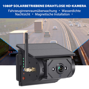 Drahtlose Rückfahrkamera mit Magnetischer Solar 7" DVR Monitor