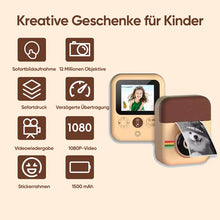 Laden Sie das Bild in den Galerie-Viewer, Digitale HD-Sofortbildkamera für Kinder