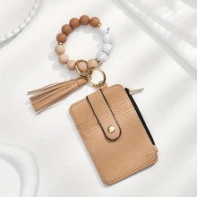 Laden Sie das Bild in den Galerie-Viewer, Stylischer Kartenhalter mit Silikon-Perlen-Armband
