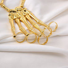 Laden Sie das Bild in den Galerie-Viewer, Totenkopf-Knochen-Ring-Armband
