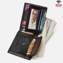 Laden Sie das Bild in den Galerie-Viewer, Vintage RFID-Geldbörse mit großem Fassungsvermögen