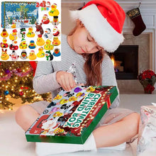 Laden Sie das Bild in den Galerie-Viewer, 24 Stück Countdown-Adventskalender mit Weihnachts-Gummienten