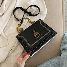 Laden Sie das Bild in den Galerie-Viewer, Elegante Umhängetasche für Damen mit Bienen-Patch
