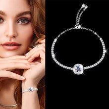 Laden Sie das Bild in den Galerie-Viewer, 925 Silber Moissanit Armband