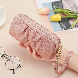 Handy-Tasche mit doppeltem Reißverschluss