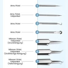 Laden Sie das Bild in den Galerie-Viewer, Werkzeugset zur Mitesserentfernung aus Edelstahl