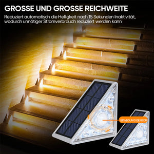 LED-Solar-Stufenlichter Wasserdichtes Treppenlicht für draußen
