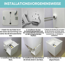 Laden Sie das Bild in den Galerie-Viewer, Wasserdichte, verstellbare LED-Wandleuchte