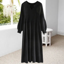 Laden Sie das Bild in den Galerie-Viewer, Lockeres Pulloverkleid mit Laternenärmeln