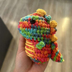 Bunte gehäkelte Dinosaurier