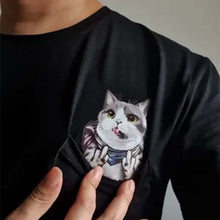 Laden Sie das Bild in den Galerie-Viewer, 😾🖕Katzenmotiv T-Shirt mii Mittelfinger