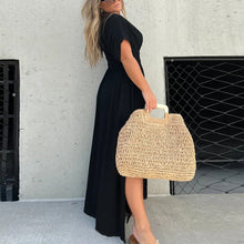 Laden Sie das Bild in den Galerie-Viewer, Lässiges langes Maxikleid mit Schlitz und V-Ausschnitt