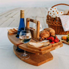 Laden Sie das Bild in den Galerie-Viewer, Tragbares Weinregal aus Holz