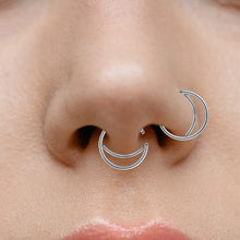 Laden Sie das Bild in den Galerie-Viewer, Doppelring-Nasenpiercing