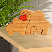 Laden Sie das Bild in den Galerie-Viewer, Holzpuzzle Elefantenfamilie