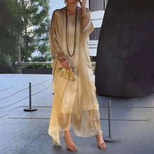 Laden Sie das Bild in den Galerie-Viewer, Elegantes Chiffonkleid mit Marmorprint