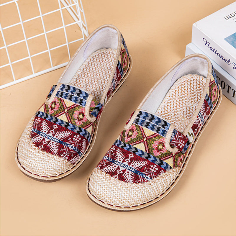 Lässige Damenschuhe aus atmungsaktivem Leinen