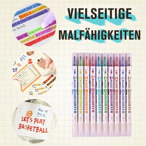 Magisches Doppelkopf Farbwechsel Stift Set