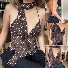 Laden Sie das Bild in den Galerie-Viewer, Sexy Neckholder-Weste aus Chiffon mit V-Ausschnitt