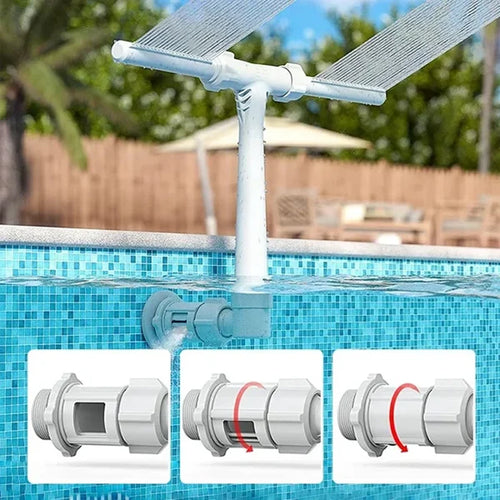 Doppelkopf-Schwimmbad-Standbrunnen