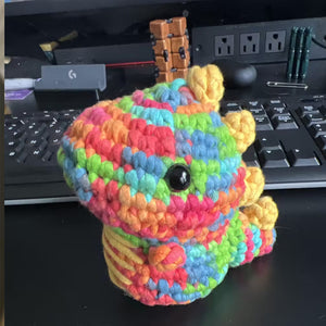 Bunte gehäkelte Dinosaurier