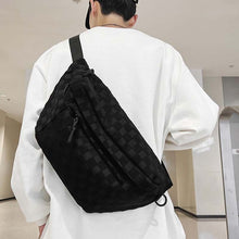 Laden Sie das Bild in den Galerie-Viewer, Damen Sommer Modische Gürteltasche mit Karomuster und Reißverschluss