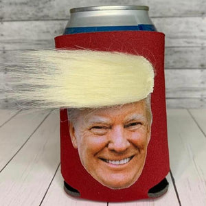 Lustige Dosen-Kühlerhüllen mit Trump-Haar