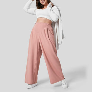High-Waist Weite Damen-Hose