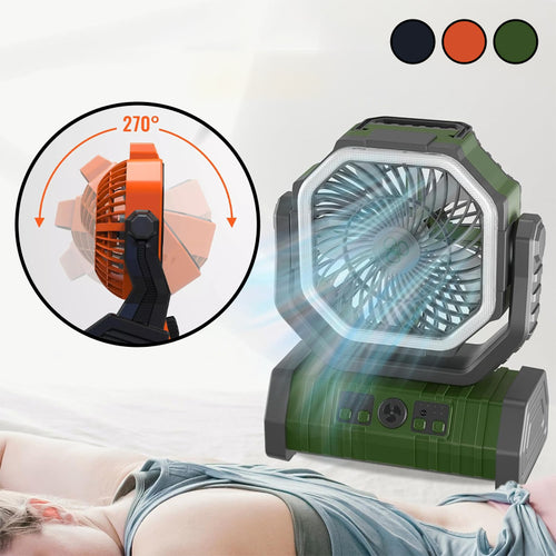 Wiederaufladbarer, beleuchtbarer USB-Ventilator