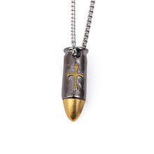Laden Sie das Bild in den Galerie-Viewer, Heiliges Kreuz Bullet Totenkopf Halskette