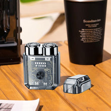 Laden Sie das Bild in den Galerie-Viewer, Transparenter magnetischer Mini-Elektrorasierer mit Doppelkopf