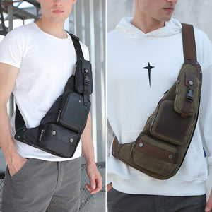 Halbmondförmige Brusttasche