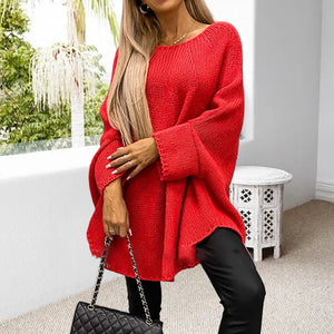 Eleganter gestrickter Cape-Pullover für Damen