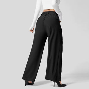 High-Waist Weite Damen-Hose