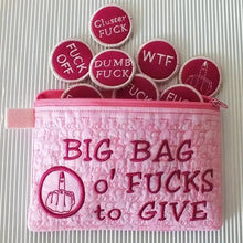 Laden Sie das Bild in den Galerie-Viewer, Große Tüte F*cks zum Verschenken Zipper Pouch