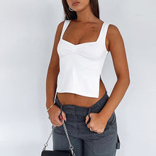 Laden Sie das Bild in den Galerie-Viewer, Unifarbenes Camisole mit quadratischem Halsausschnitt