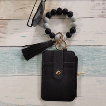 Laden Sie das Bild in den Galerie-Viewer, Stylischer Kartenhalter mit Silikon-Perlen-Armband