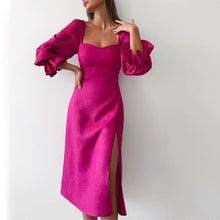 Laden Sie das Bild in den Galerie-Viewer, Geschlitztes Kleid mit Prinzessinnenärmeln