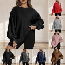 Laden Sie das Bild in den Galerie-Viewer, Oversize-Pullover mit Taschen für Damen