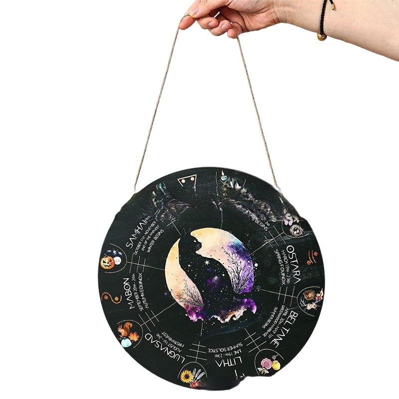 Hölzerne festliche Kalender-Türschild-Dekoration