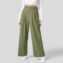 Laden Sie das Bild in den Galerie-Viewer, High-Waist Weite Damen-Hose