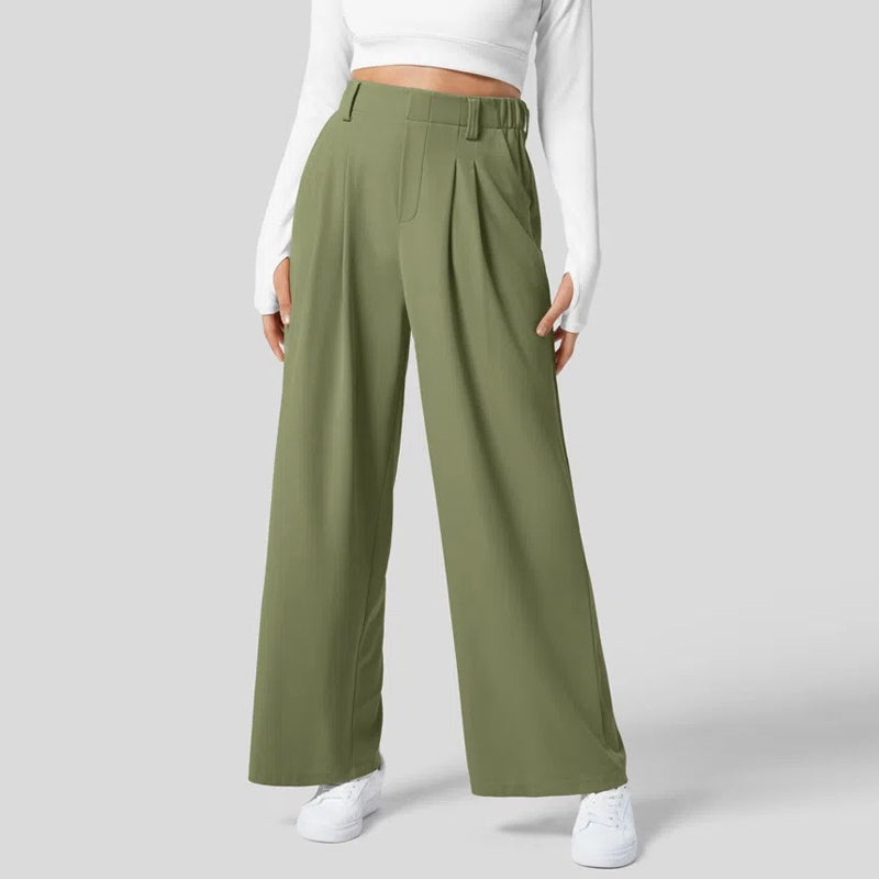 High-Waist Weite Damen-Hose
