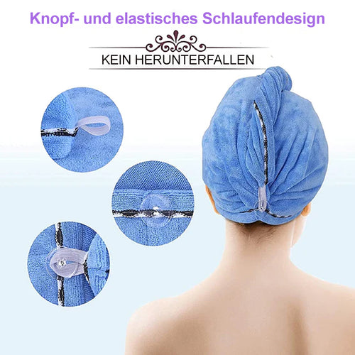 Dicke saugfähige Mikrofaser-Trockenhaarkappe