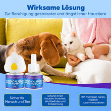 Laden Sie das Bild in den Galerie-Viewer, Pheromon-Diffusor-Set zur Beruhigung von Haustieren (Katze &amp; Hund)