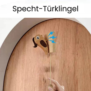 Handgefertigte kreative Specht-Türklingel aus Holz