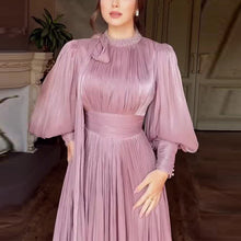 Laden Sie das Bild in den Galerie-Viewer, Laterne Langärmeliges Kleid ohne Taille