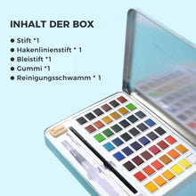 Laden Sie das Bild in den Galerie-Viewer, Glitzer-/Metallic-Aquarell-Set